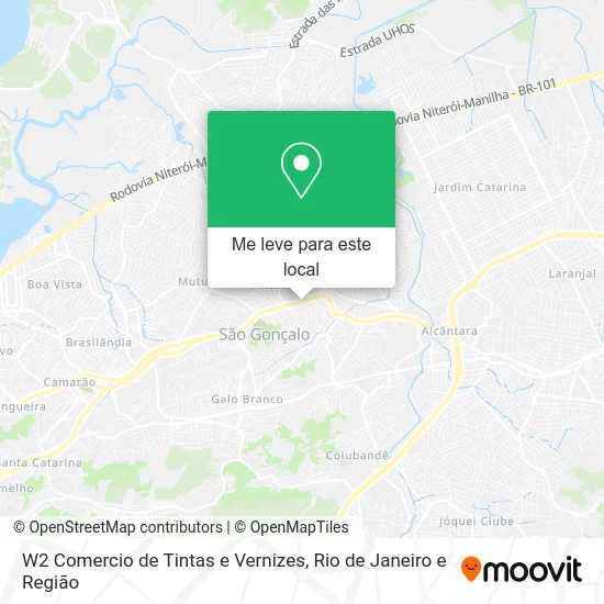 W2 Comercio de Tintas e Vernizes mapa