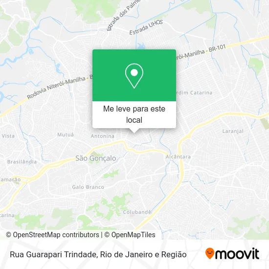 Rua Guarapari Trindade mapa