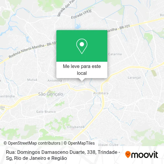 Rua: Domingos Damasceno Duarte, 338, Trindade - Sg mapa