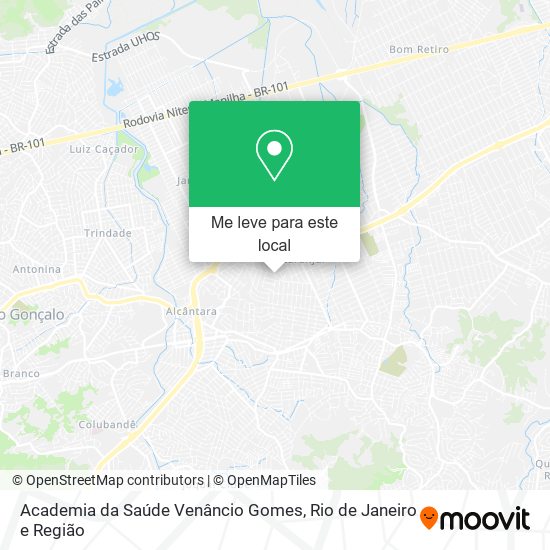 Academia da Saúde Venâncio Gomes mapa