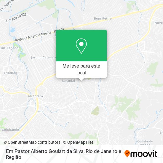 Em Pastor Alberto Goulart da Silva mapa