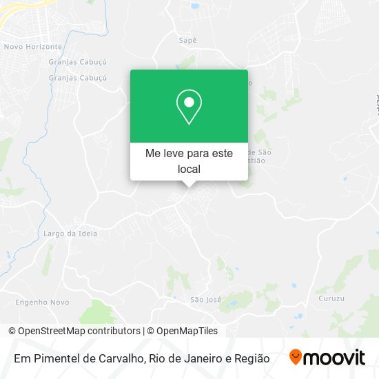 Em Pimentel de Carvalho mapa