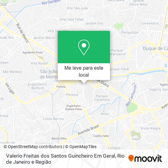 Valerio Freitas dos Santos Guincheiro Em Geral mapa