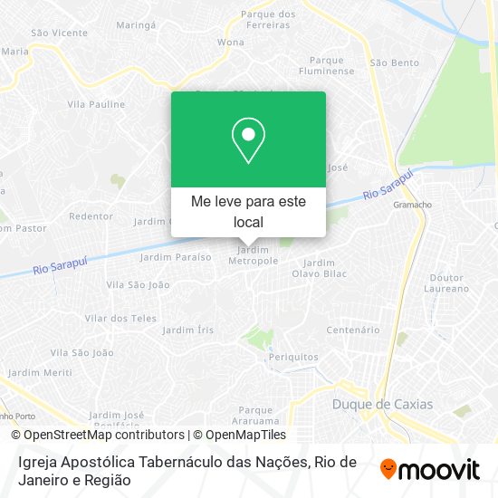 Igreja Apostólica Tabernáculo das Nações mapa