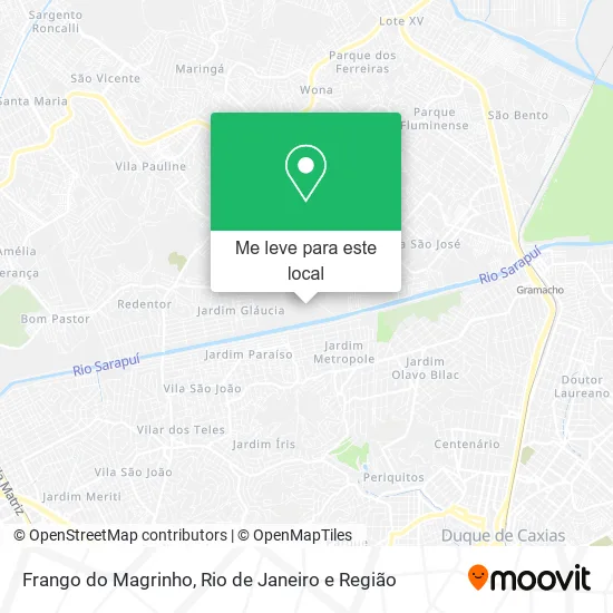 Frango do Magrinho mapa