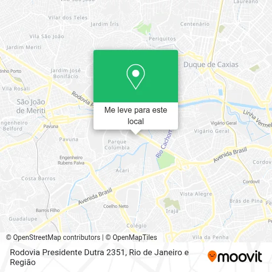 Rodovia Presidente Dutra 2351 mapa