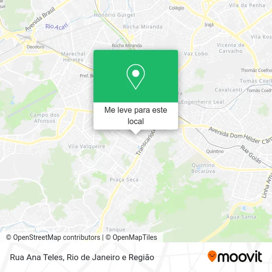 Rua Ana Teles mapa