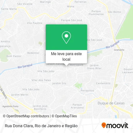Rua Dona Clara mapa