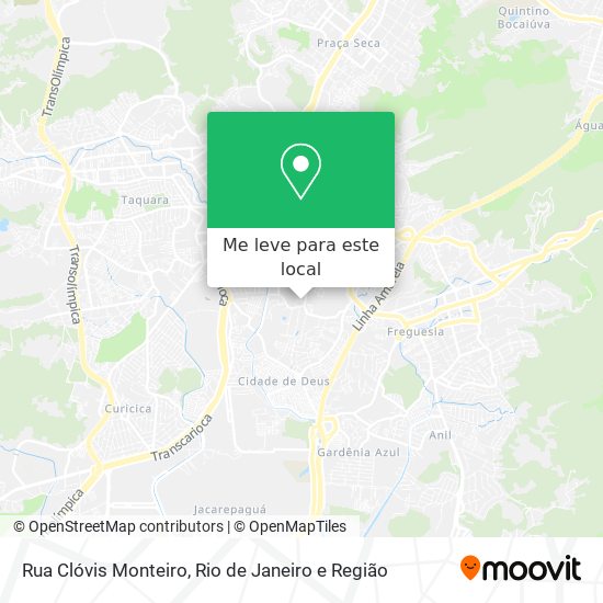 Rua Clóvis Monteiro mapa