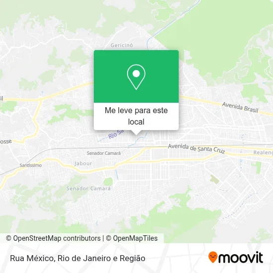 Rua México mapa