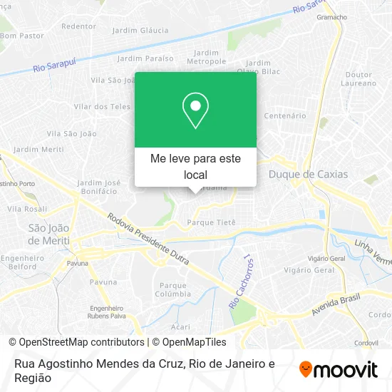 Rua Agostinho Mendes da Cruz mapa