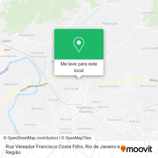 Rua Vereador Francisco Costa Filho mapa