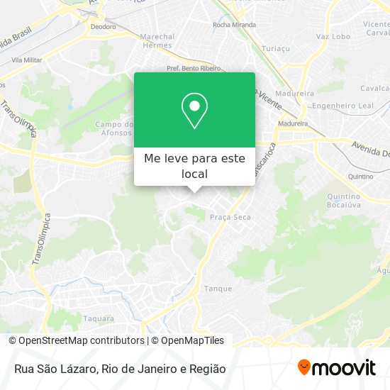 Rua São Lázaro mapa