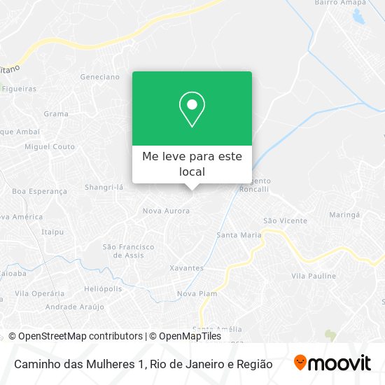 Caminho das Mulheres 1 mapa