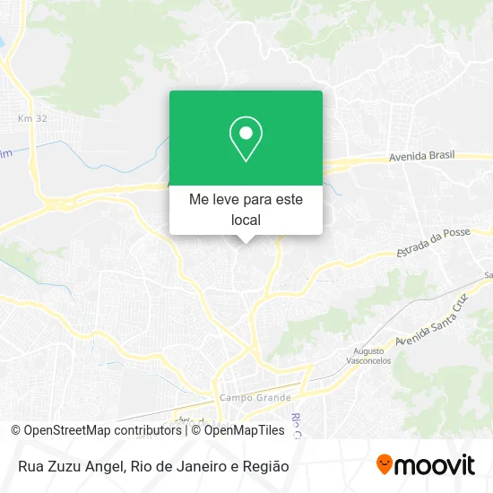 Rua Zuzu Angel mapa