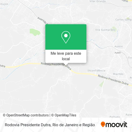 Rodovia Presidente Dutra mapa