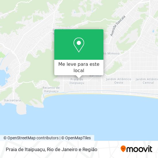 Praia de Itaipuaçu mapa