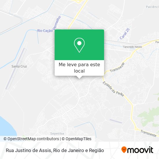 Rua Justino de Assis mapa
