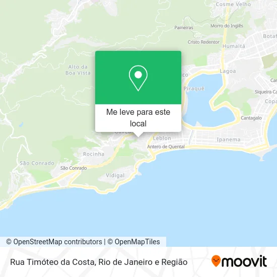 Rua Timóteo da Costa mapa