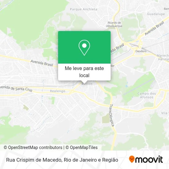 Rua Crispim de Macedo mapa