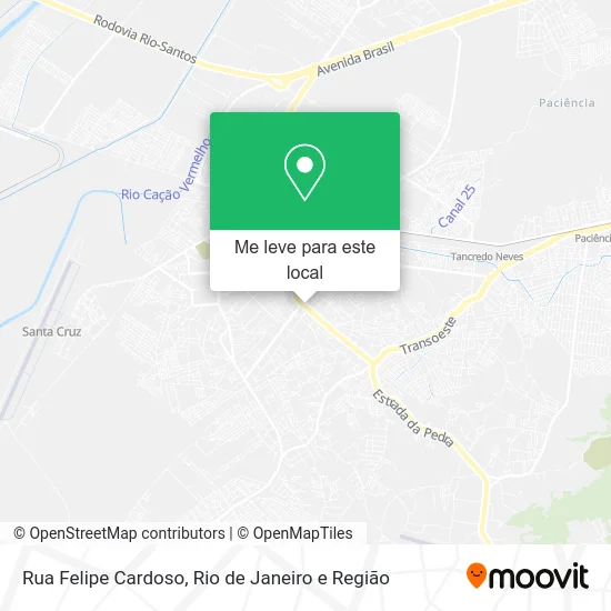 Rua Felipe Cardoso mapa
