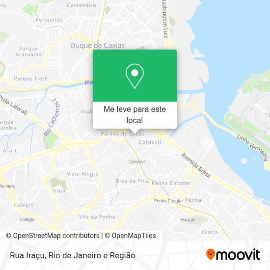 Rua Iraçu mapa