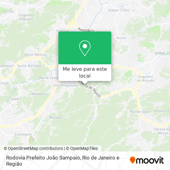 Rodovia Prefeito João Sampaio mapa