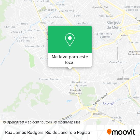 Rua James Rodgers mapa