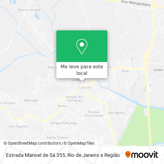 Estrada Manoel de Sá 355 mapa