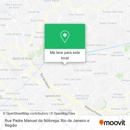 Rua Padre Manuel da Nóbrega mapa