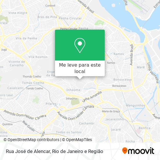 Rua José de Alencar mapa