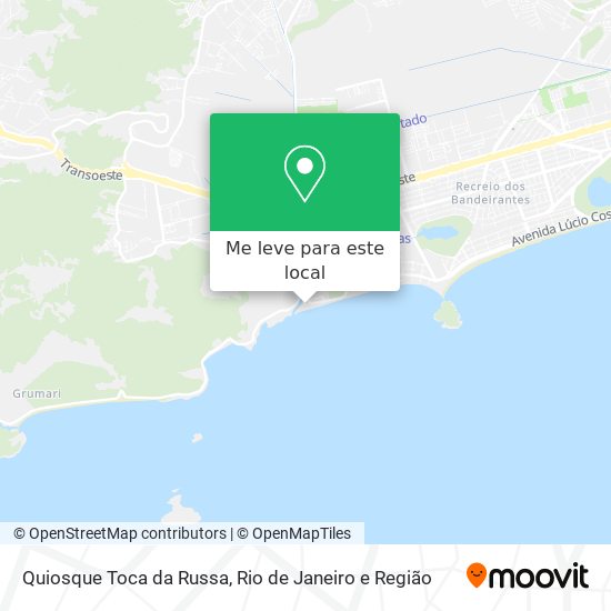 Quiosque Toca da Russa mapa