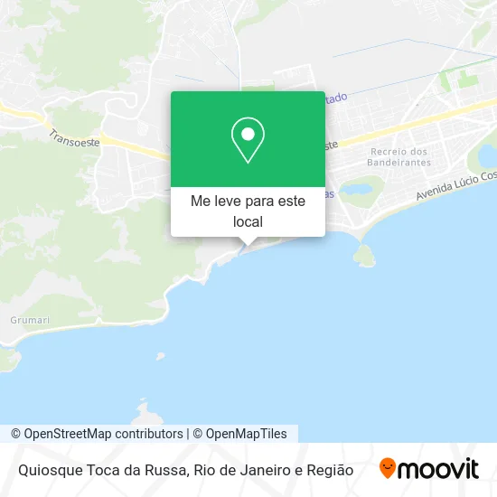Quiosque Toca da Russa mapa
