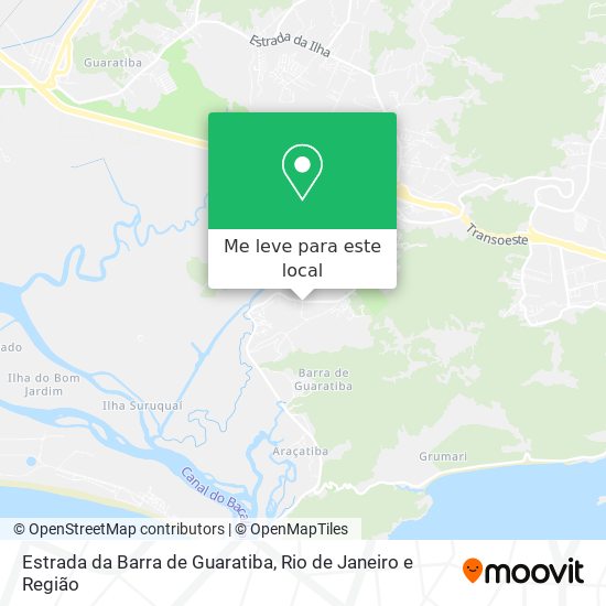 Estrada da Barra de Guaratiba mapa