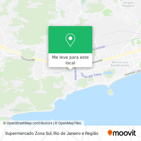 Supermercado Zona Sul mapa