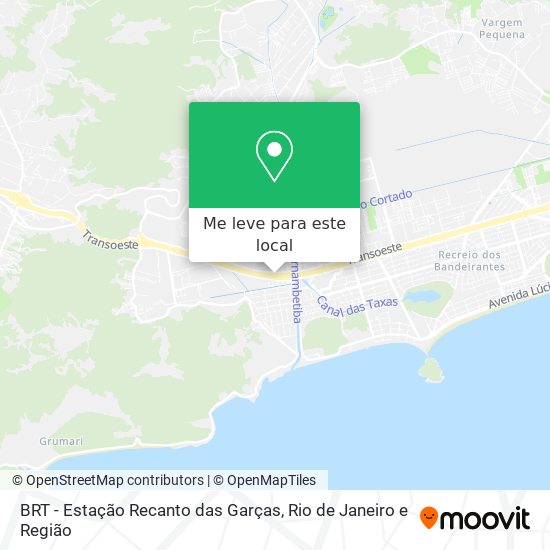 BRT - Estação Recanto das Garças mapa