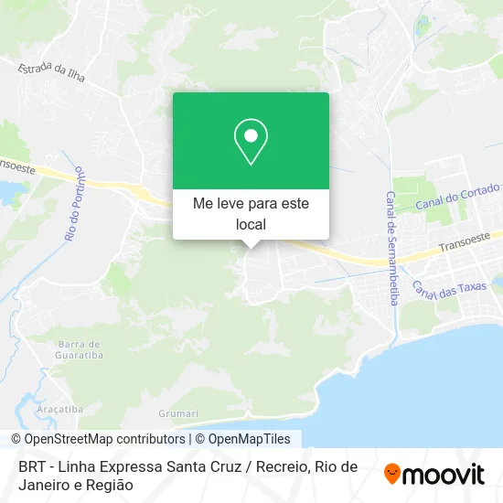 BRT - Linha Expressa Santa Cruz / Recreio mapa
