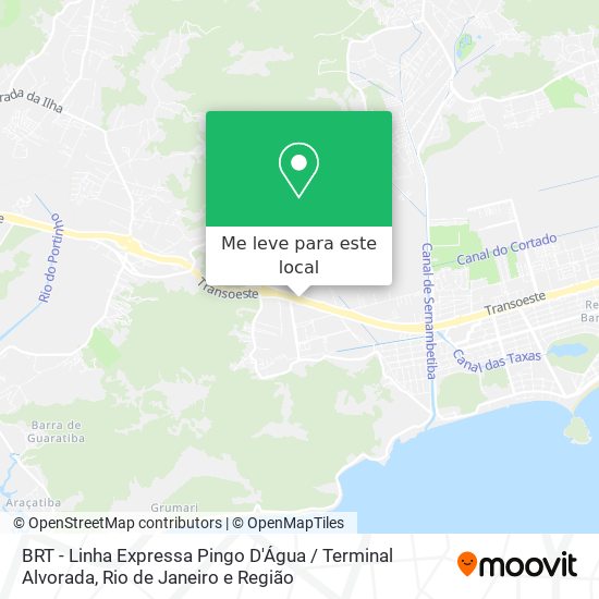 BRT - Linha Expressa Pingo D'Água / Terminal Alvorada mapa