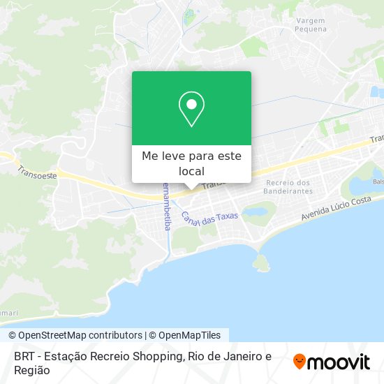BRT - Estação Recreio Shopping mapa