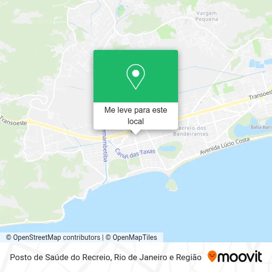 Posto de Saúde do Recreio mapa