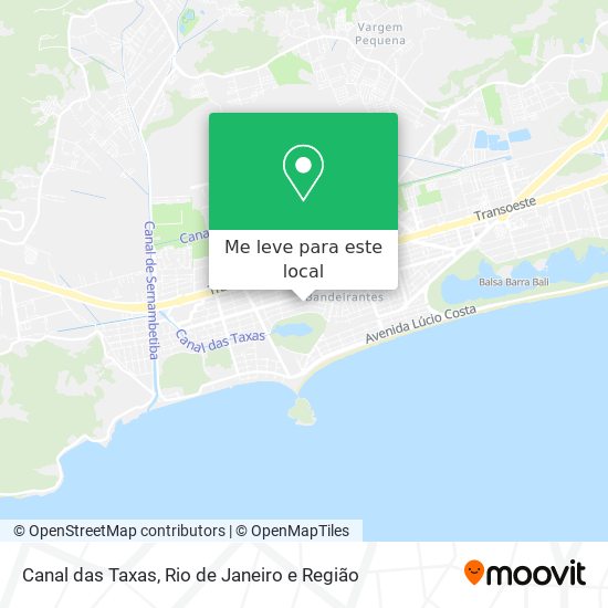 Canal das Taxas mapa