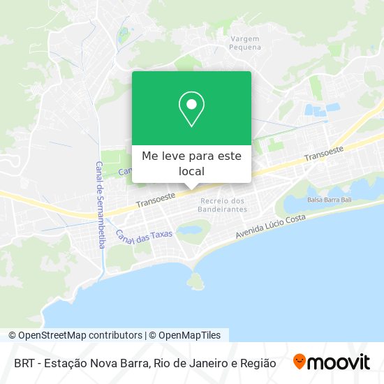 BRT - Estação Nova Barra mapa