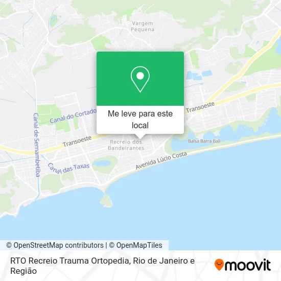 RTO Recreio Trauma Ortopedia mapa