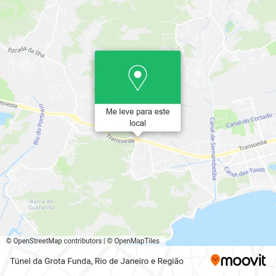 Túnel da Grota Funda mapa