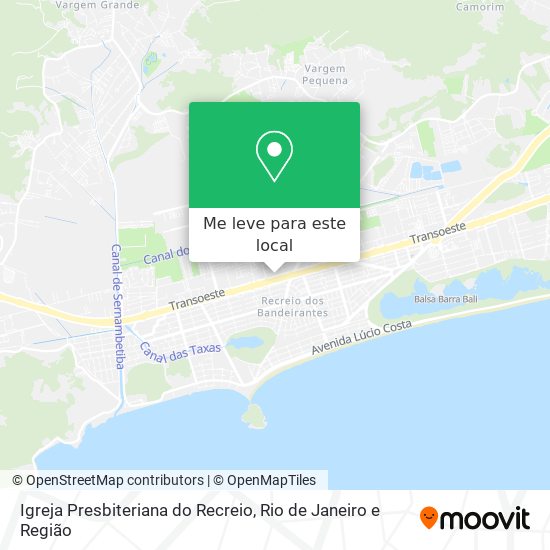 Igreja Presbiteriana do Recreio mapa