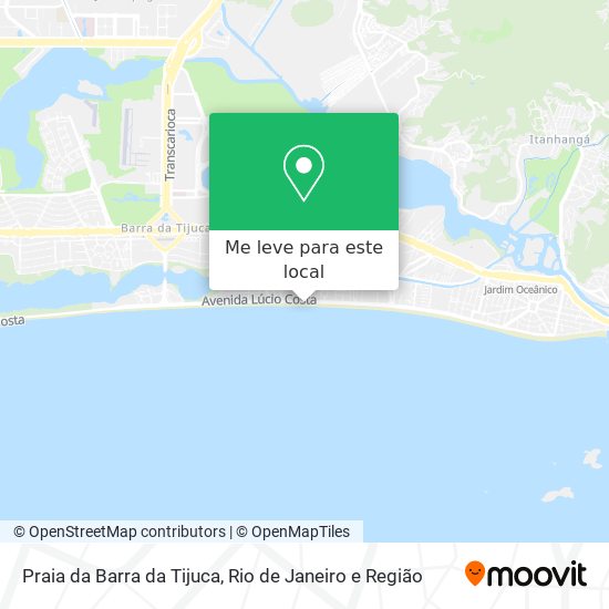 Praia da Barra da Tijuca mapa