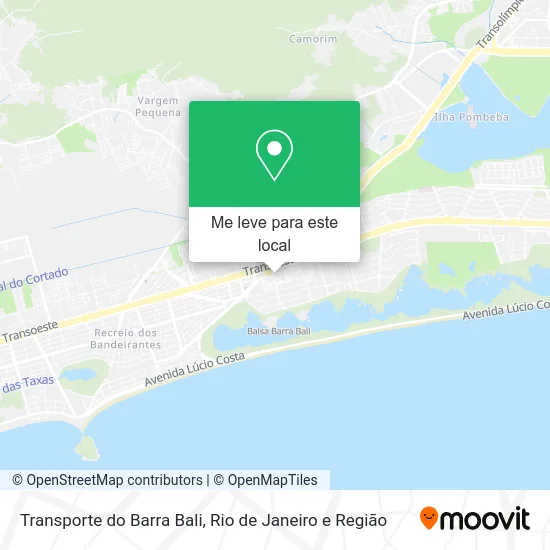 Transporte do Barra Bali mapa