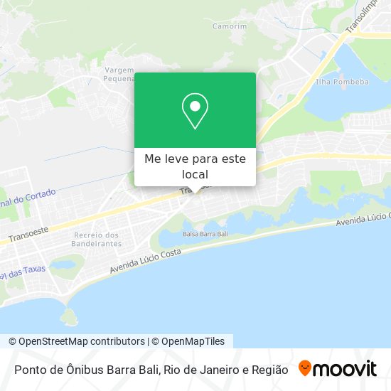 Ponto de Ônibus Barra Bali mapa