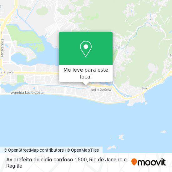 Av prefeito dulcidio cardoso 1500 mapa