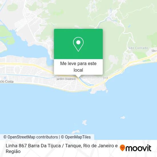 Linha 867 Barra Da Tijuca / Tanque mapa